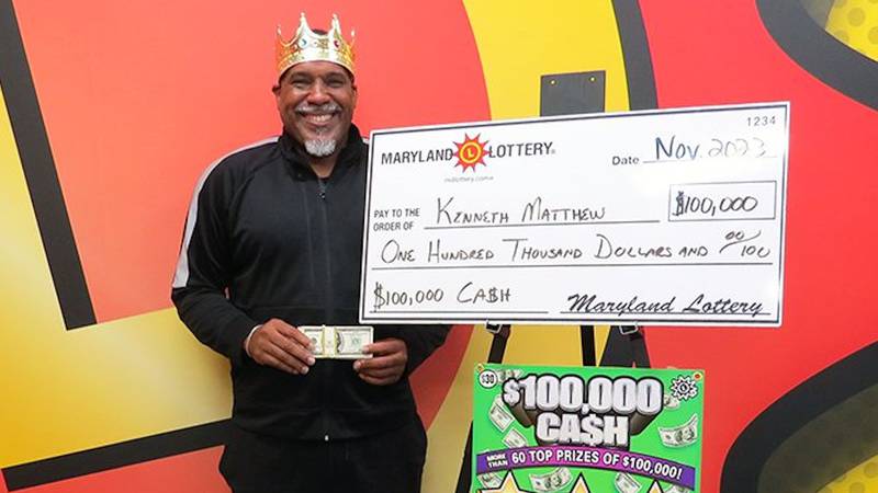 Kenneth Matthew earned a $100,000 payday with his winning ticket.